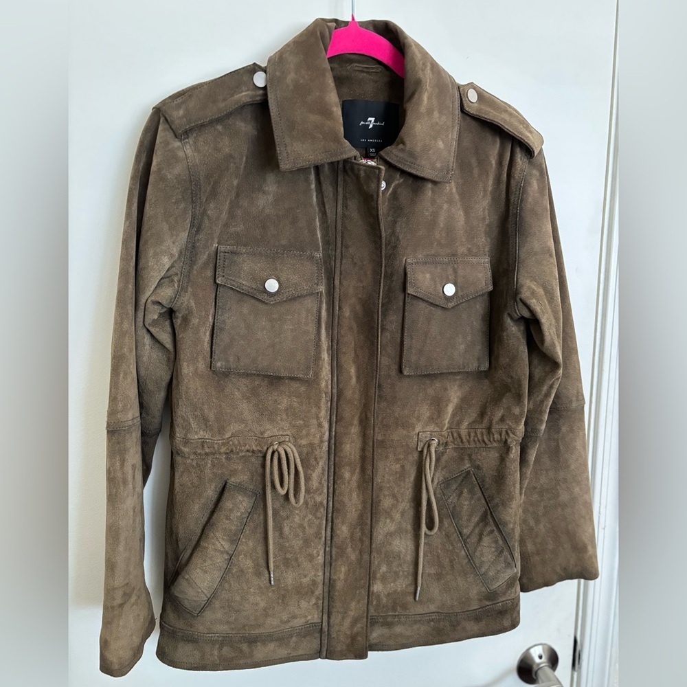 7 For All Mankind Sueded Military Jacket XS
